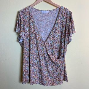 Modcloth Compañia Fantastica 2x floral wrap blouse